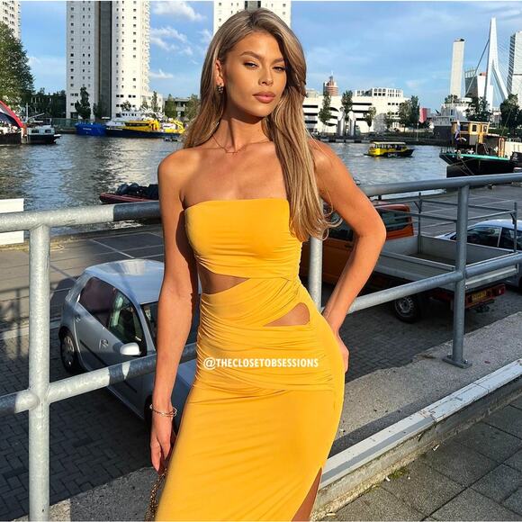 ZARA BLOGGER FAVE!!! Strapless Fitted Long Dress NWT LAST ONE!!! - Picture 9 of 16